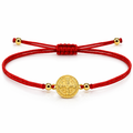 Pulsera Hilo Encerado con Medalla de San Benito Acero Inoxidable cotigo