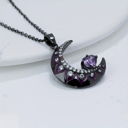 Collar gótico para mujer o Hombre, diseños de corazón, calavera, luna y fénix | Joyería oscura | Regalo romántico y original