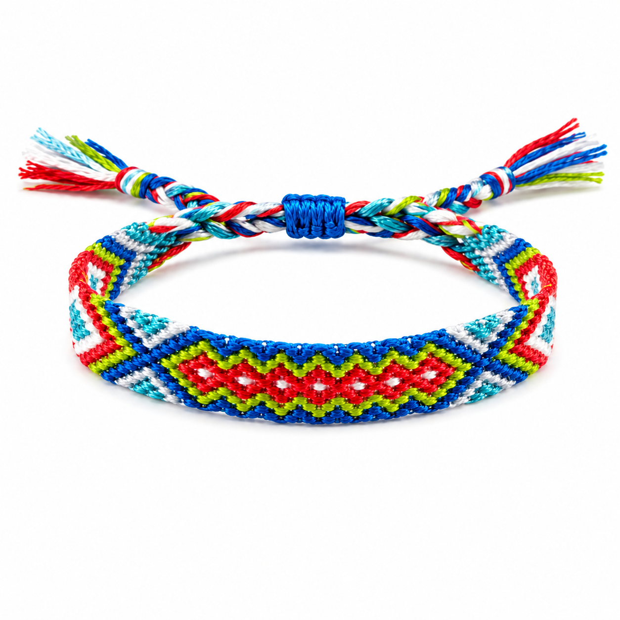 Pulsera de ganchillo multicolor