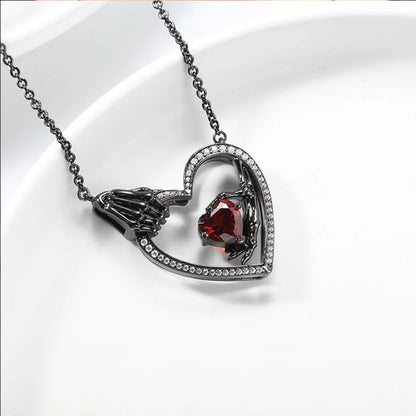 Collar gótico para mujer o Hombre, diseños de corazón, calavera, luna y fénix | Joyería oscura | Regalo romántico y original