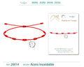 Pulsera 7 Nudos con Letra F Color Plateado