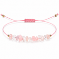 Pulsera de Cuarzo Rosa Natural