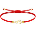 Pulsera Silueta Básica de Virgen del Pilar en Hilo Encerado