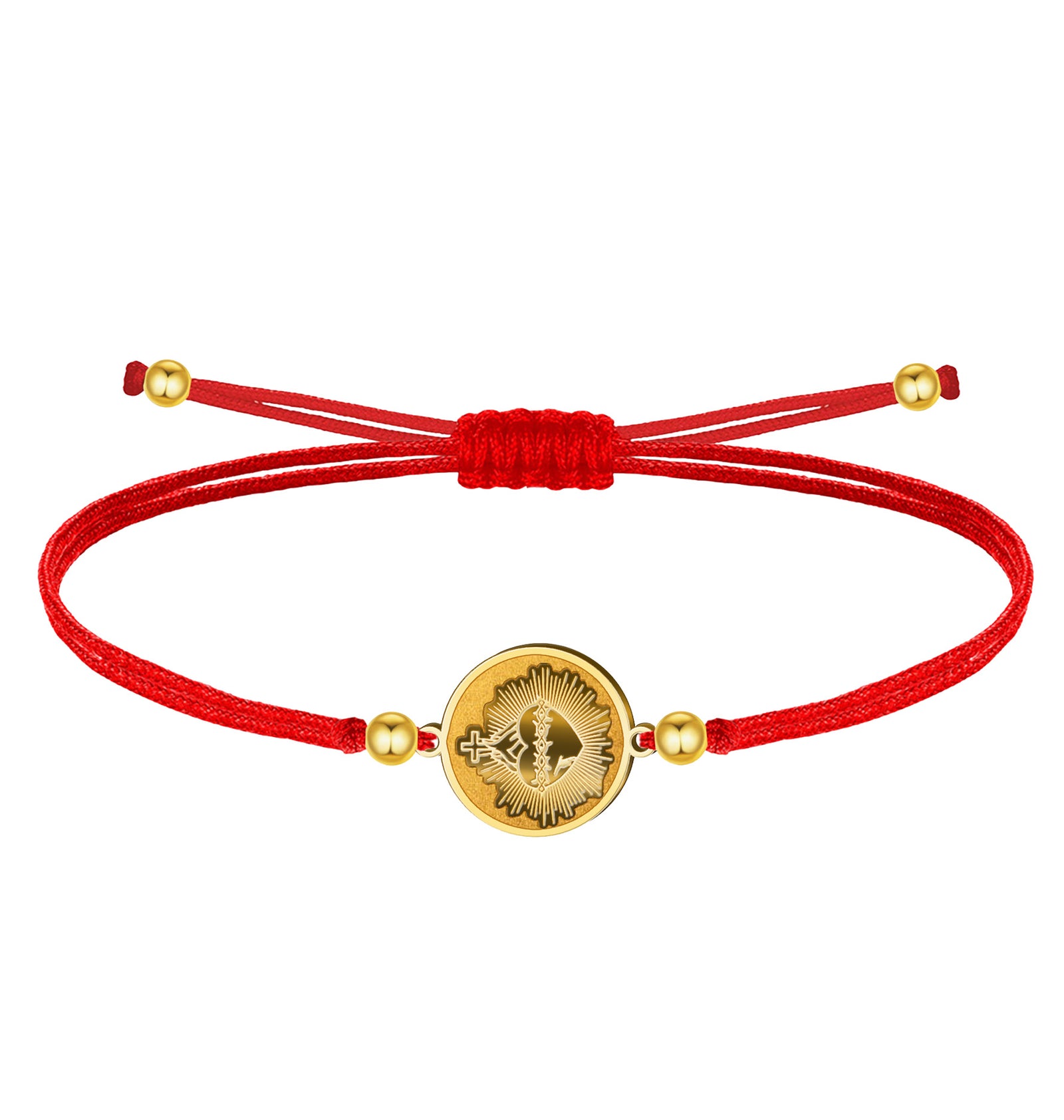 Pulsera Hilo Encerado Corazón de Jesús