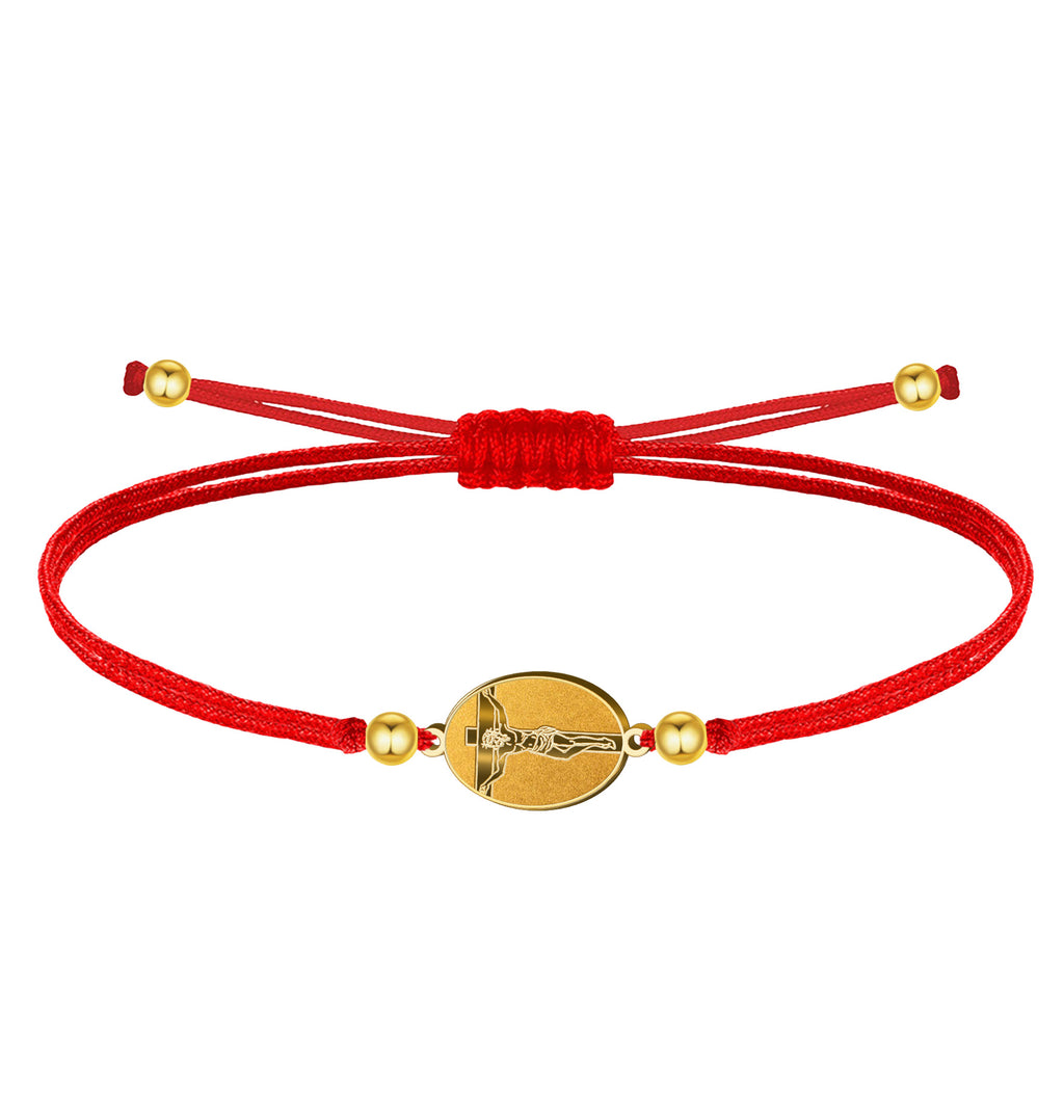 Pulsera Hilo Encerado Jesús Crucificado