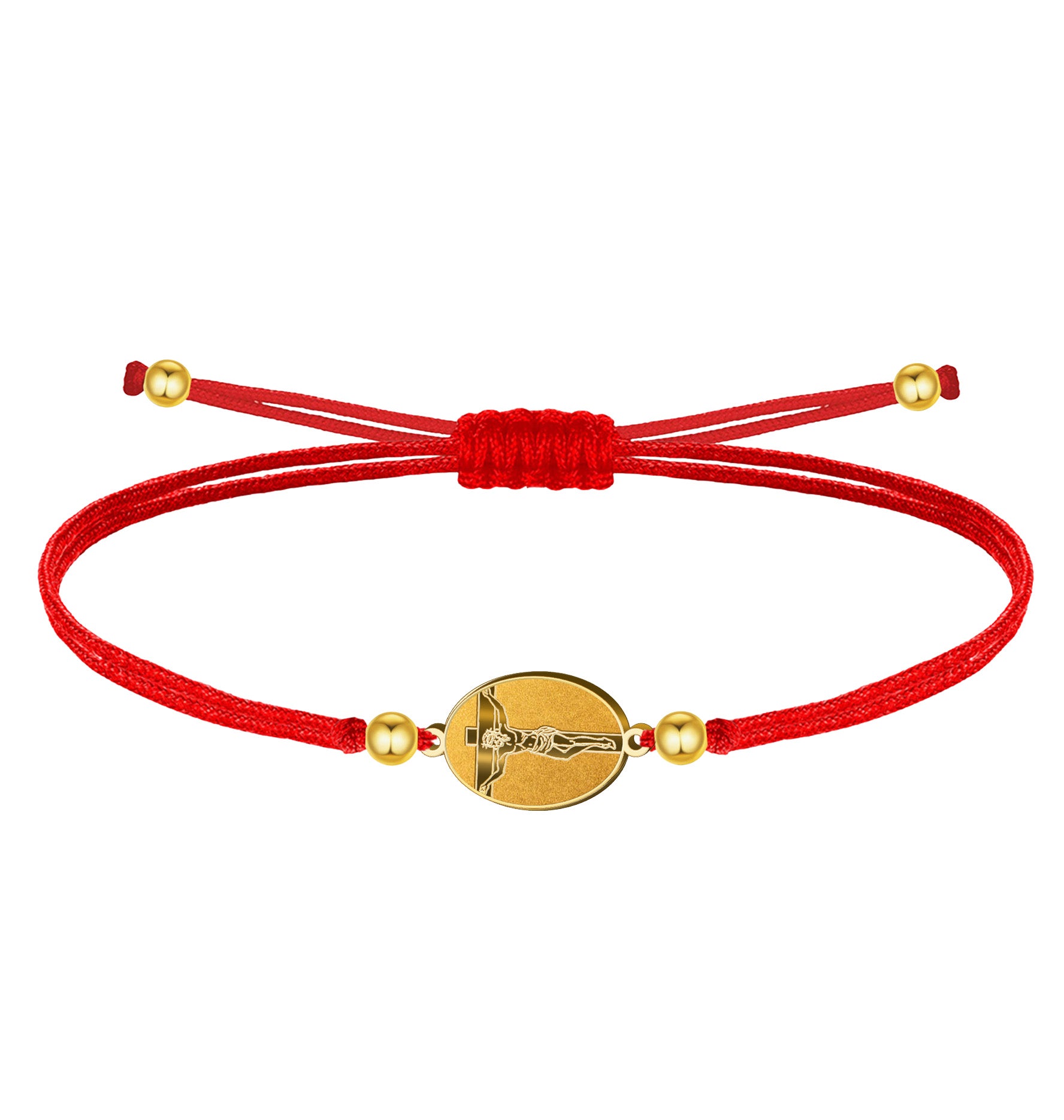 Pulsera Hilo Encerado Jesús Crucificado