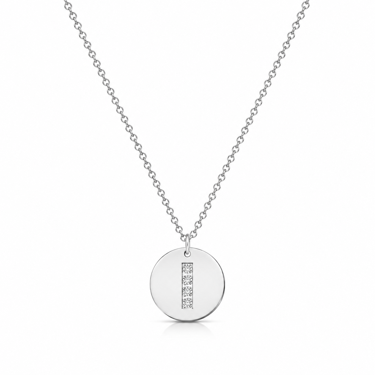 Collar Medalla de Letra Inicial con Circonitas