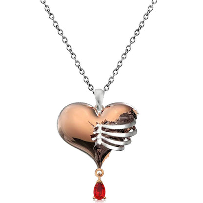 Collar gótico para mujer o Hombre, diseños de corazón, calavera, luna y fénix | Joyería oscura | Regalo romántico y original