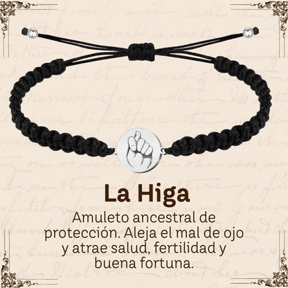 Pulsera Hilo Destino Hecho a Mano 🧵 con Amuleto de Suerte y Protección 🍀 en Acero Inoxidable 💎