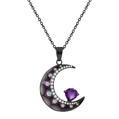 Collar gótico para mujer o Hombre, diseños de corazón, calavera, luna y fénix | Joyería oscura | Regalo romántico y original