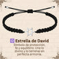 Pulsera Hilo Destino Hecho a Mano 🧵 con Amuleto de Suerte y Protección 🍀 en Acero Inoxidable 💎 - cotigo