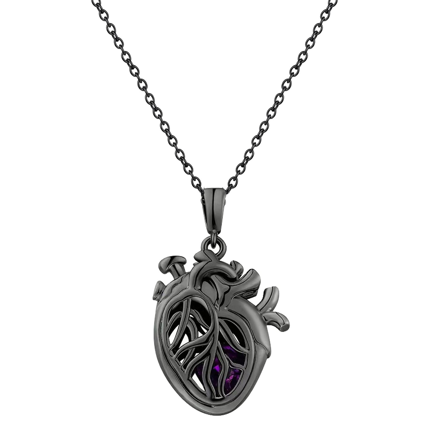 Collar gótico para mujer o Hombre, diseños de corazón, calavera, luna y fénix | Joyería oscura | Regalo romántico y original