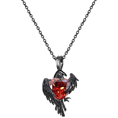 Collar gótico para mujer o Hombre, diseños de corazón, calavera, luna y fénix | Joyería oscura | Regalo romántico y original