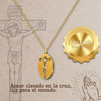 Colgante Acero Jesús Crucificado color Dorado - cotigo