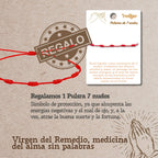 Pulsera Hilo Rojo Virgen del Remedio en Acero Dorado - cotigo