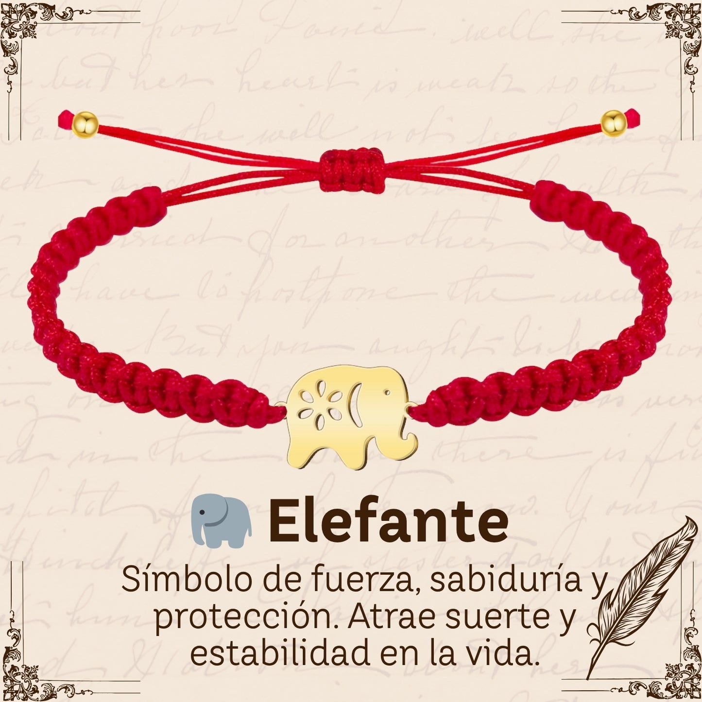 Pulsera Hilo Destino Roja Hecho a Mano 🧵 con Amuleto de Suerte y Protección 🍀 en Acero Inoxidable 💎