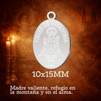 Pulsera 7 Nudos Virgen de Covadonga en Acero Plateado cotigo