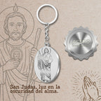 Llavero San Judas Tadeo en Acero Inoxidable cotigo
