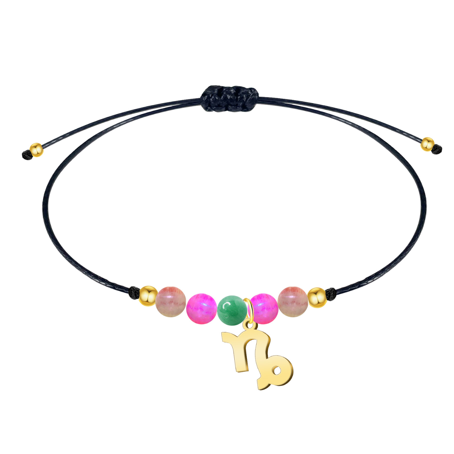 Pulsera de Piedra Natural con Colgante de Zodíaco