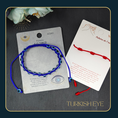 Pulsera ojo turco con Hilo trenzado