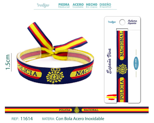 Pulsera españa Tejido-policia nacional