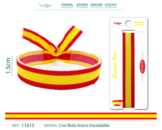 Pulsera españa Tejido-rojo