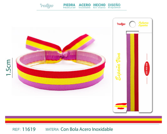 Pulsera Republico española Tejido