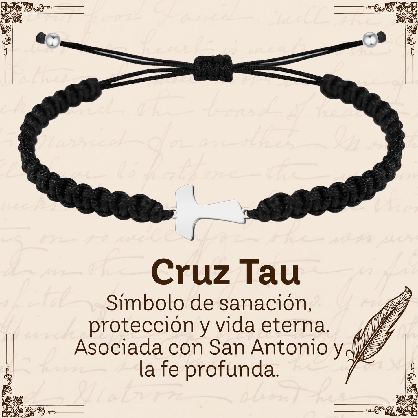 Pulsera Hilo Destino Hecho a Mano 🧵 con Amuleto de Suerte y Protección 🍀 en Acero Inoxidable 💎