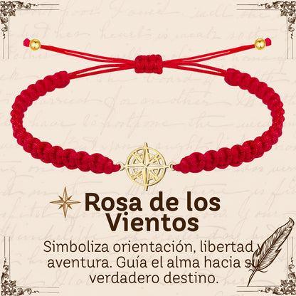 Pulsera Hilo Destino Roja Hecho a Mano 🧵 con Amuleto de Suerte y Protección 🍀 en Acero Inoxidable 💎