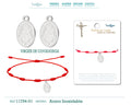 Pulsera de 7 Nudos con Virgen de Covadonga en Acero Inoxidable – vista principal del diseño 7 nudos con virgen de covadonga