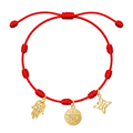 Pulsera 7 nudos Tetragrámaton, Nudo de Bruja y Mano de Fátima