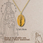 Collar Medalla de Virgen del Pilar detalle