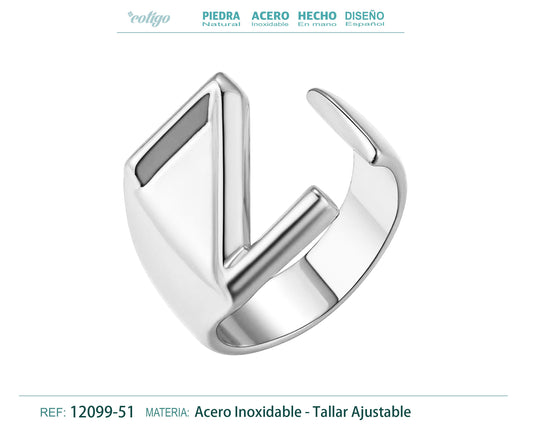 Anillo acero letra Z Acero