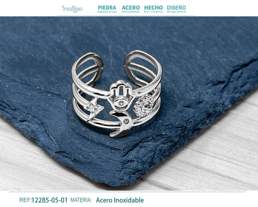 Anillo Acero de Ojo Turco