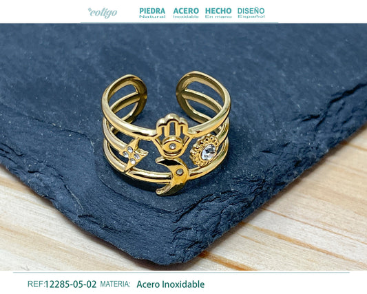 Anillo Acero de Ojo Turco