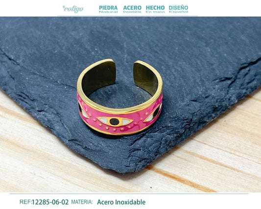 Anillo Acero de Ojo Turco