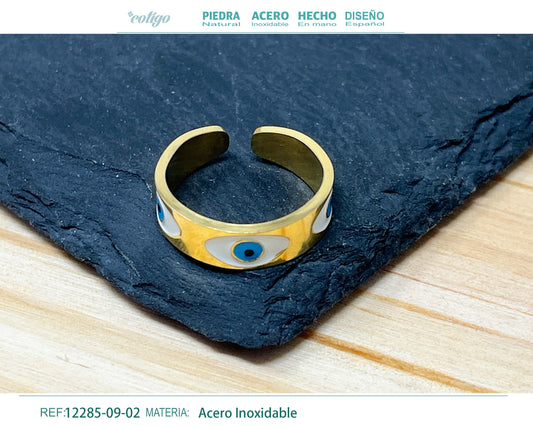 Anillo Acero de Ojo Turco