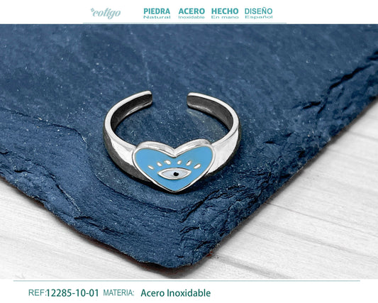 Anillo Acero de Ojo Turco