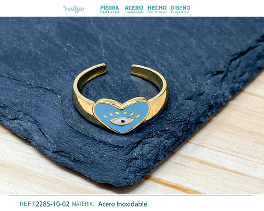 Anillo Acero de Ojo Turco