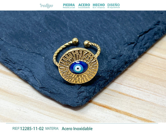 Anillo Acero de Ojo Turco