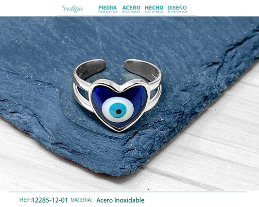 Anillo Acero de Ojo Turco