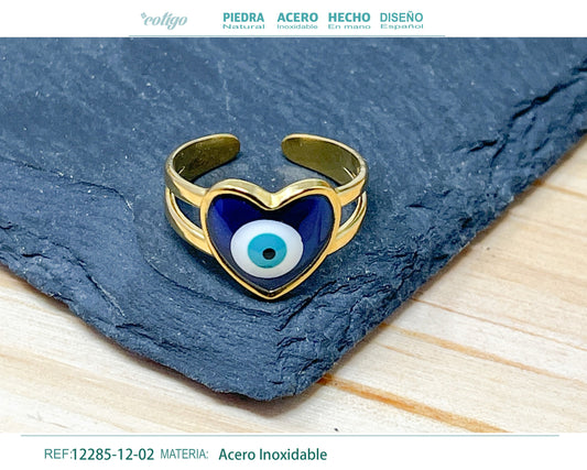 Anillo Acero de Ojo Turco