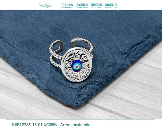 Anillo Acero de Ojo Turco
