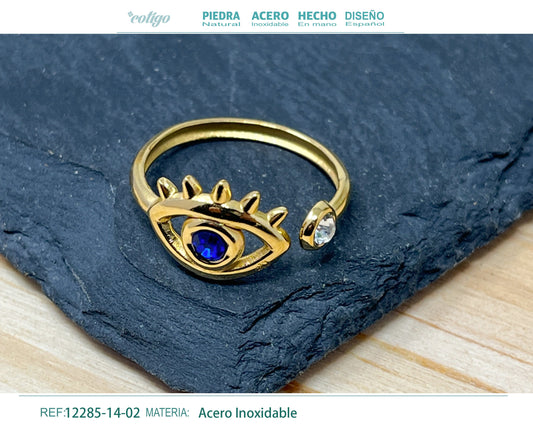 Anillo Acero de Ojo Turco