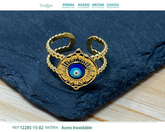 Anillo Acero de Ojo Turco