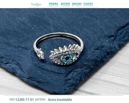Anillo Acero de Ojo Turco