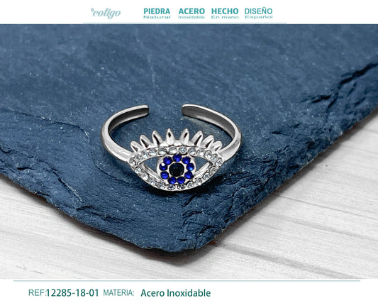 Anillo Acero de Ojo Turco