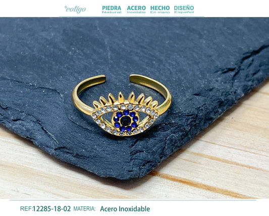 Anillo Acero de Ojo Turco