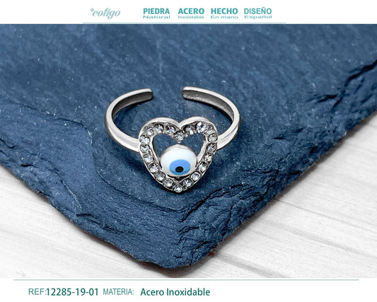 Anillo Acero de Ojo Turco