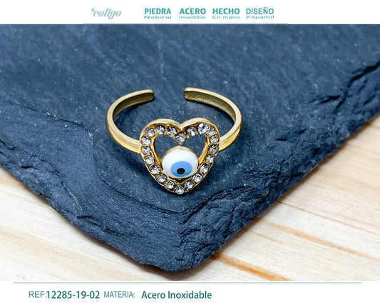 Anillo Acero de Ojo Turco